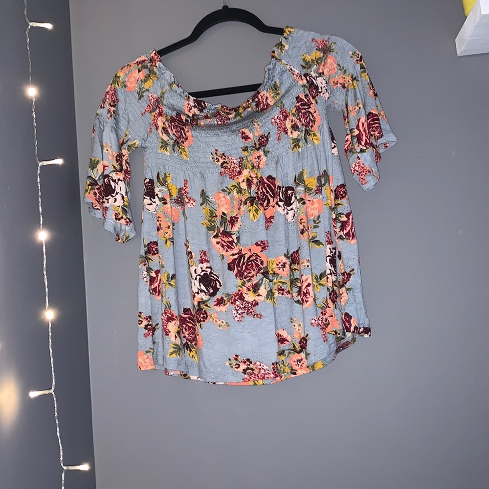Off the shoulder flowy blouse